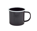Enamel Black & White Rim Mug 8 x 9Cm 36cl / 12.5oz (Box Of 12)
