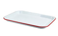 Enamel Serving Tray White 33.5 x 23.5 x 2.2cm (Box Of 6)