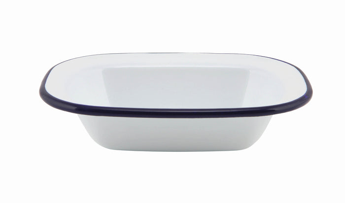 Enamel Tableware Rectangle Pie Dish 16cm x 12cm x 3.5cm