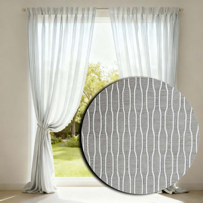 Equilibrium Sheer Drop Curtain Fabric