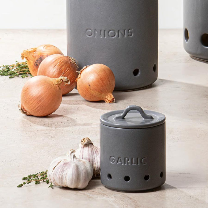 Ladelle Essentials Garlic Vault - Charcoal | Koop.co.nz