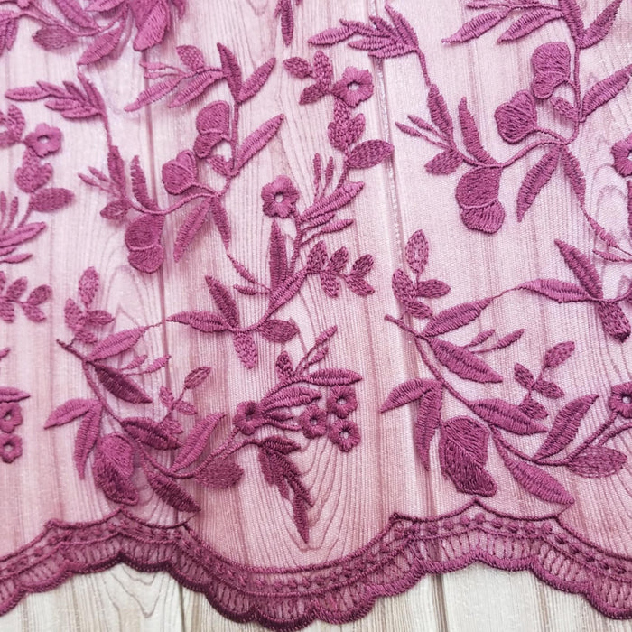 Floral Embroidered Mesh Lace | French Corded & Guipure Flowers