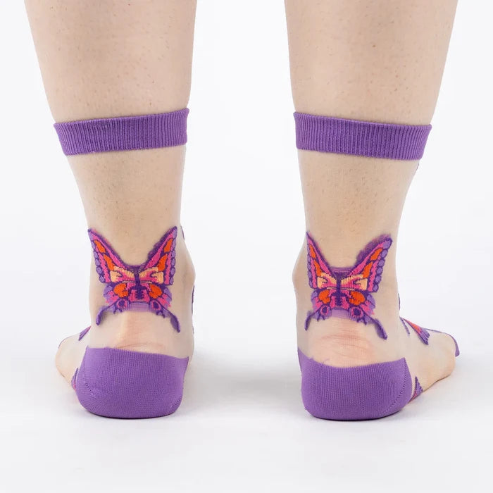 Flutterly Fabulous Sheer Crew Socks