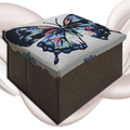 Foldable Ottoman Storage Box - Tapestry, Cube