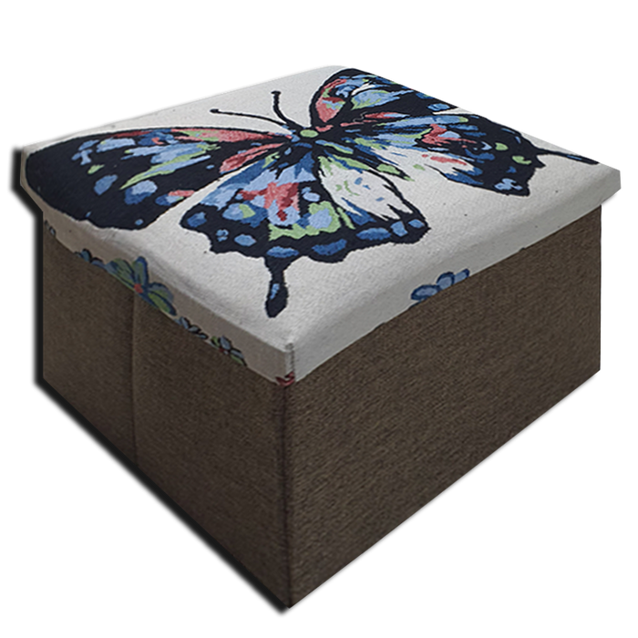 Foldable Ottoman Storage Box - Tapestry, Cube