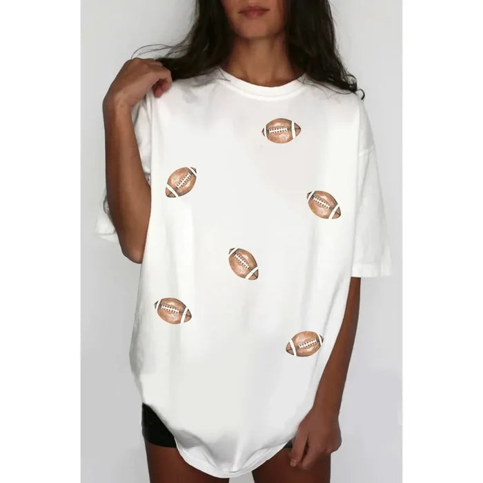 Football Allover Oversized Mineral Graphic Tee
