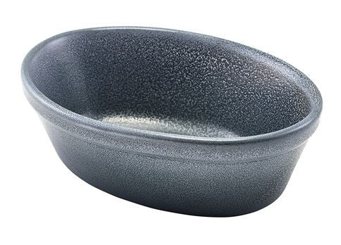 Forge Graphite Stoneware Oval Pie Dish 16cm (Box Of 6)