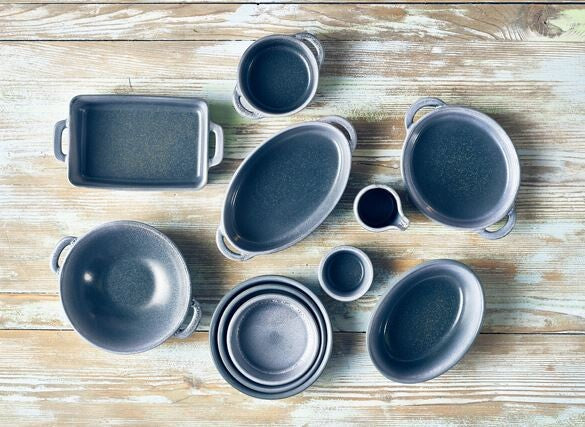 Forge Graphite Stoneware Rectangular Dish 16 x 10.5 x 4cm (Box Of 6)