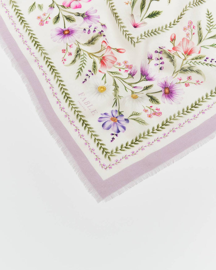 Forget Me Knot Cream Narrative Square Scarf