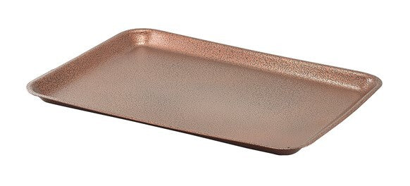 Galvanised Hammered Steel Tray Copper 31.5 x 21.5 x 2cm (Box Of 12)