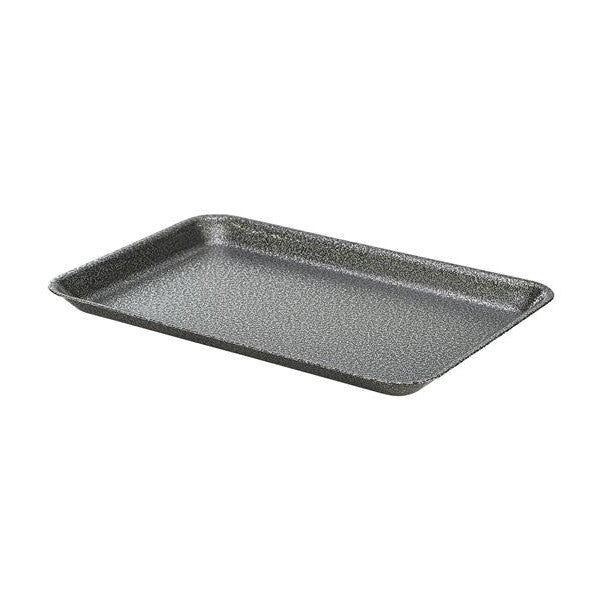 Galvanised Hammered Steel Tray Silver 31.5 x 21.5 x 2cm (Box Of 12)