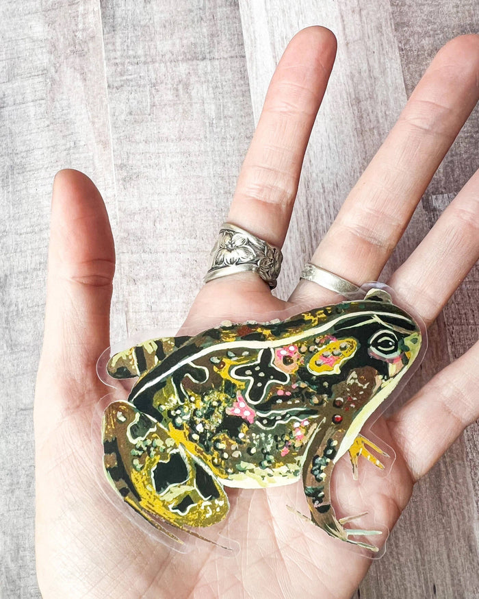Garden Toad Clear Matte Sticker