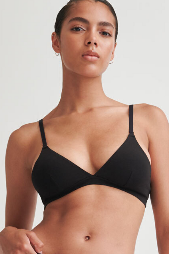 Gelina Triangle Bralette|BLACK