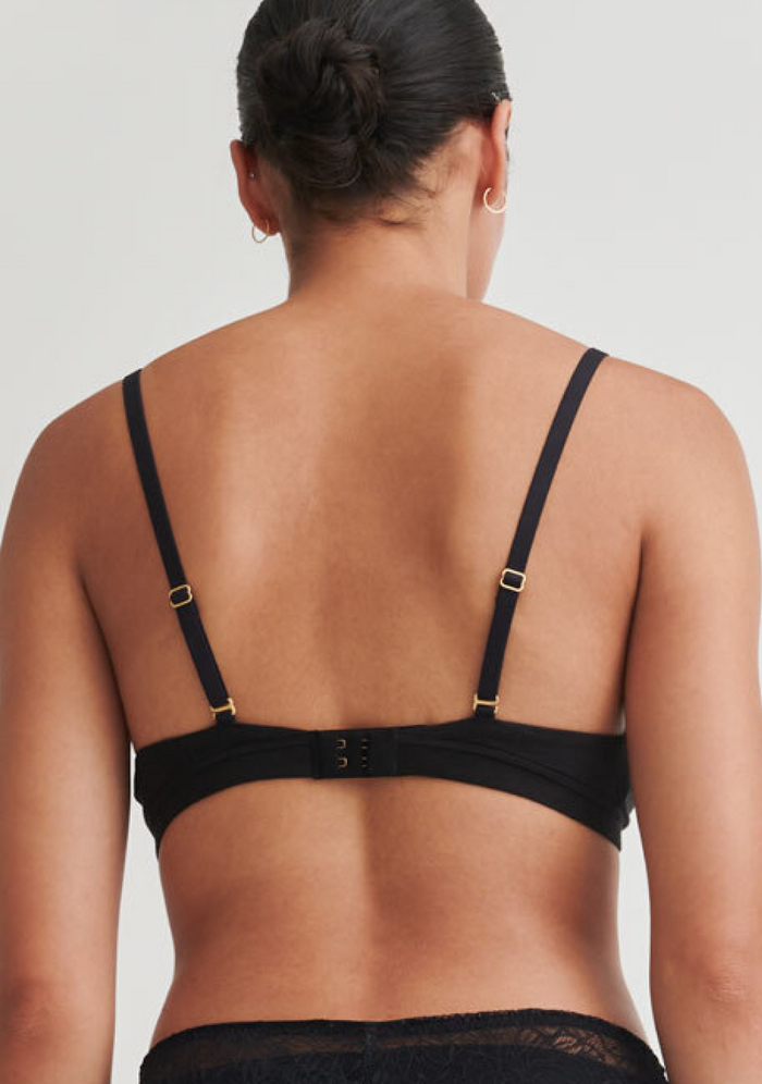 Gelina Triangle Bralette|BLACK