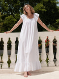 Genevieve White Cotton Nightgown