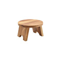 Genware Acacia Wood Round Buffet Riser 25 x 15cm (Dia x H)