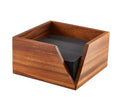 Genware Acacia Wood Serviette Holder 18.6cm x 10cm