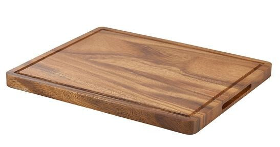 Genware Acacia Wood Serving Board 28cm x 20cm X 2cm