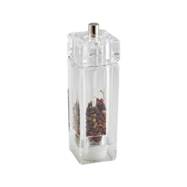 Genware Clear Square Salt/Pepper Grinder 15cm (Box Of 6)