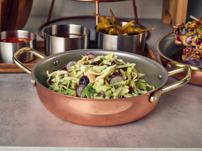 Genware Copper Round Dish 19.5 x 5cm (Box Of 6)