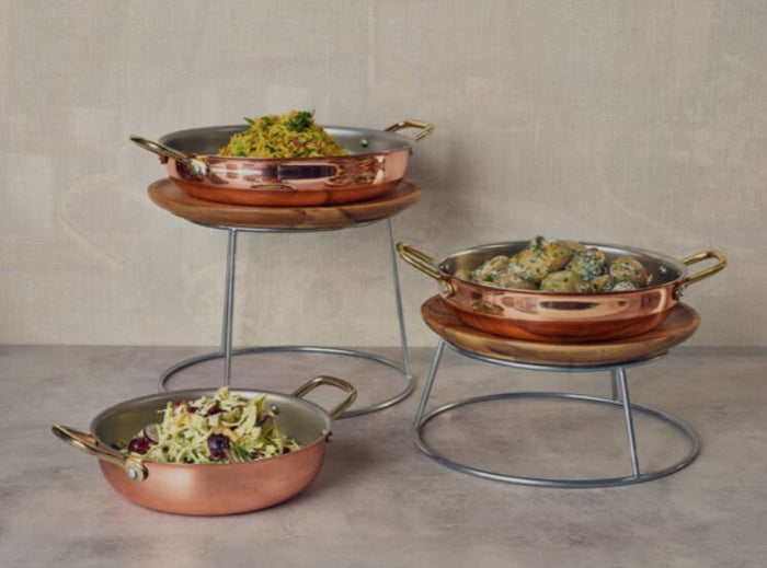 Genware Copper Round Dish 19.5 x 5cm (Box Of 6)