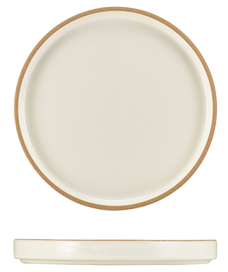 Genware Kava White Stoneware Presentation Plate 18cm (Box Of 6)