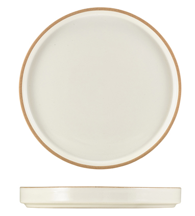 Genware Kava White Stoneware Presentation Plate 20cm (Box Of 6)