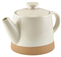 Genware Kava White Stoneware Teapot 48cl/16.8oz (Box Of 6)