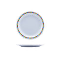 Genware Melamine Plate Coloured Circles 16cm (Box Of 12)