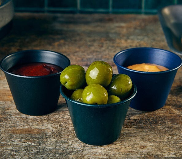 Genware Metallic Black Ramekin 71ml/2.5oz (Box Of 24)