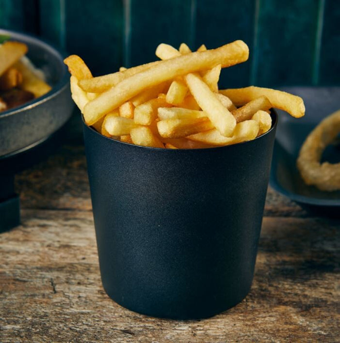 Genware Metallic Black Serving Cup 8.5 x 8.5cm (Box Of 12)