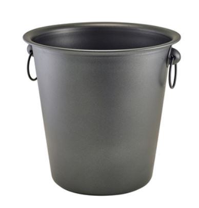 Genware Metallic Black Wine Bucket, 21.5 X 20.5 X 21.5Cm (L X W X H)