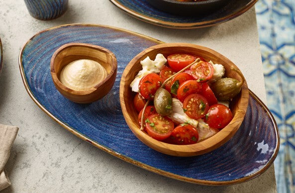 Genware Olive Wood Rustic Bowl 13cm (Box Of 6)