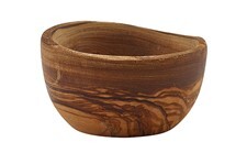 Genware Olive Wood Rustic Dip Pot 5cl/1.75oz (Pack Of 12)
