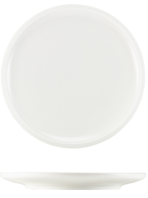 Genware Porcelain Flat Rim Plate 20cm (Box Of 6)