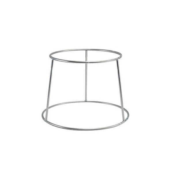 Genware Silver Anti-Slip Round Buffet Riser 18cm