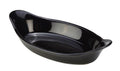 Genware Stoneware Black Oval Eared Dish 16.5cm (Box Of 6)