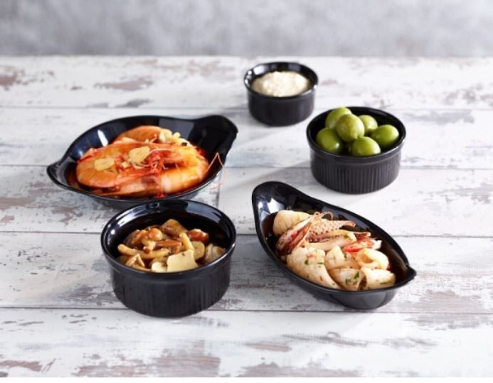 Genware Stoneware Black Ramekin 6.5cm (Box Of 12)