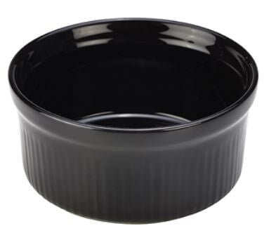 Genware Stoneware Black Ramekin 9.5cm (Box Of 12)