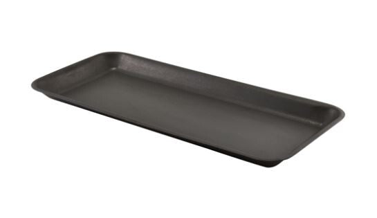 Genware Vintage Steel Tray 36 x 16.5cm Black (Box Of 12)