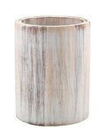 Genware White Wash Acacia Wood Cutlery Cylinder