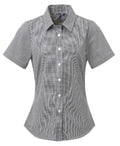 Gingham Check Short Sleeve Blouse