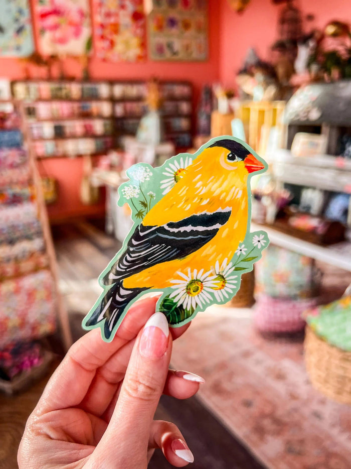 Goldfinch Glossy Sticker