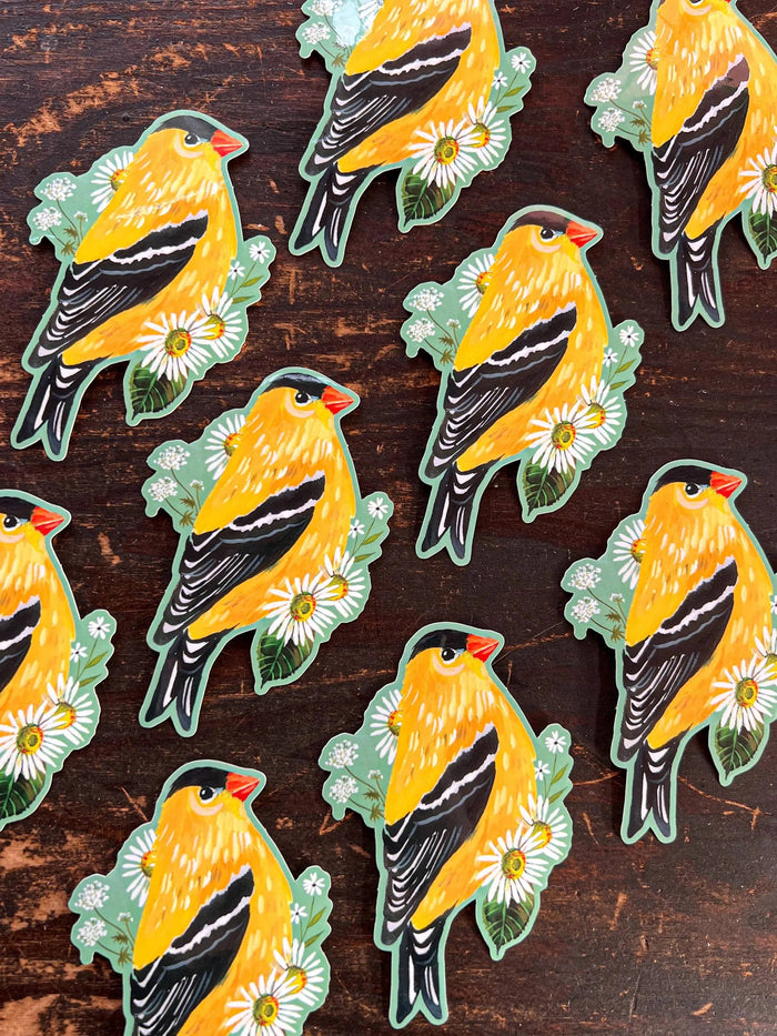 Goldfinch Glossy Sticker