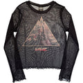 Gorillaz Ladies Long Sleeve Mesh Crop Top: The Mountain