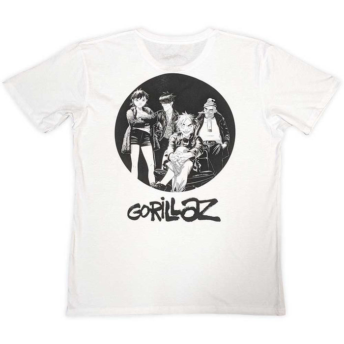 Gorillaz Unisex T-Shirt: Song Machine Brush Logo (Back Print)