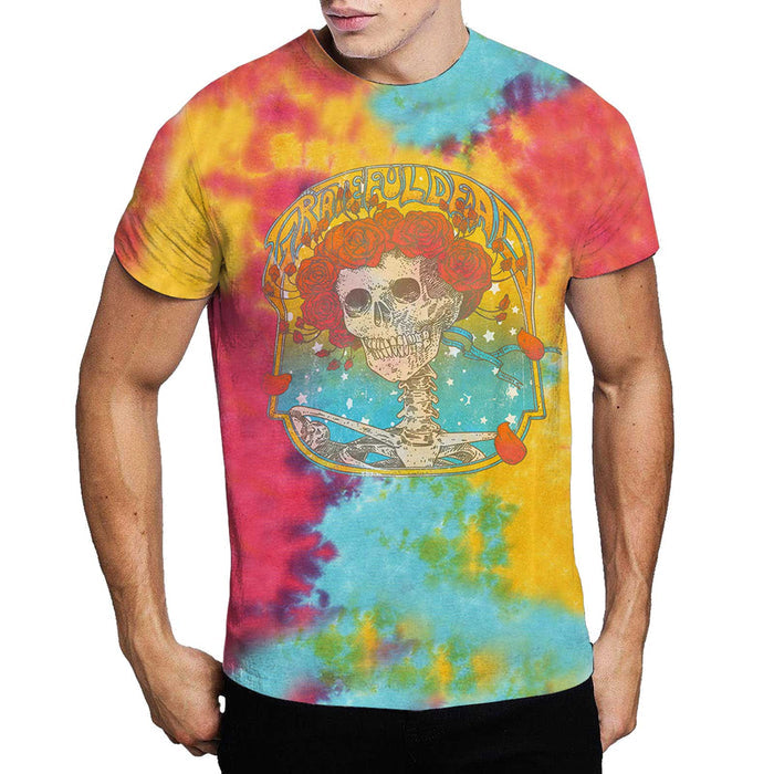 Grateful Dead Unisex T-shirt- Bertha Frame (Dip Dye) Rock Off