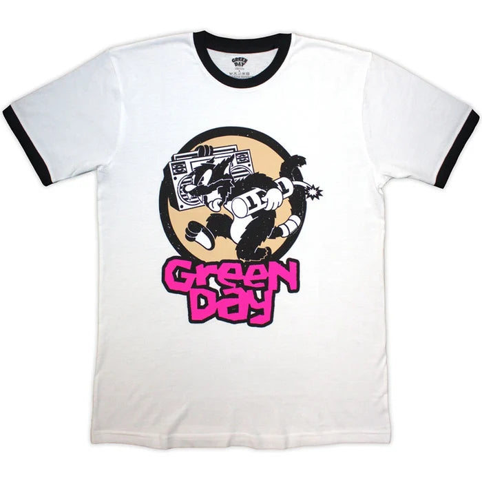 Green Day Unisex Ringer T-Shirt: Revolution TNT