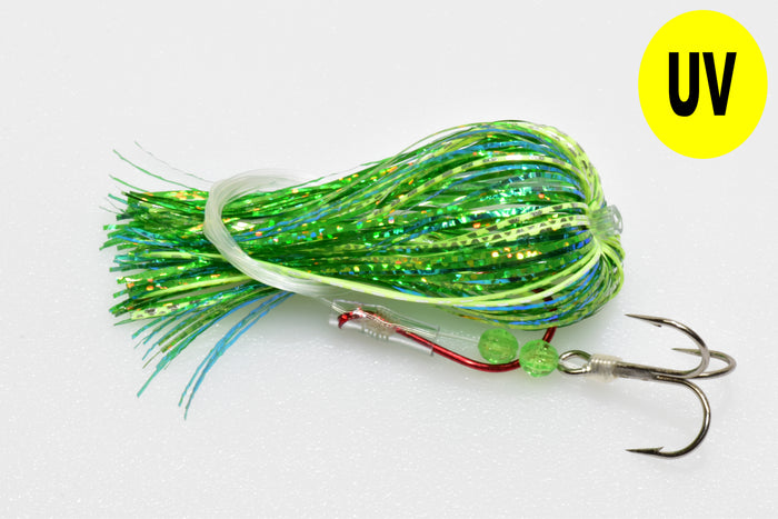 green lizard (UV) silicone salmon trolling fly
