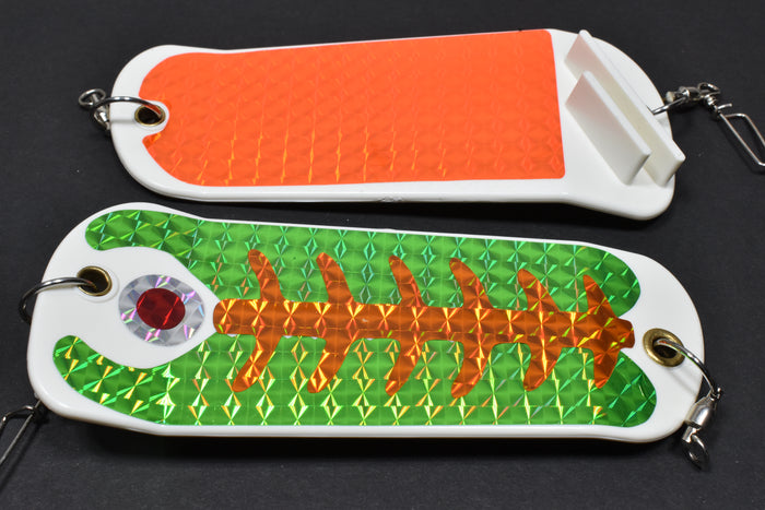 Green Orange - 5 1/2" Coho Crusher Flasher